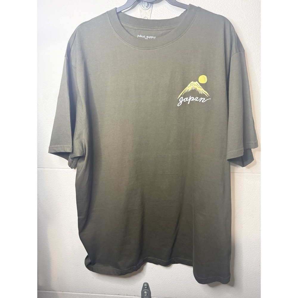 Public Supply NYC Burnt Olive Japan Souvenir Graphic‎ T-Shirt - Size 3X NWT